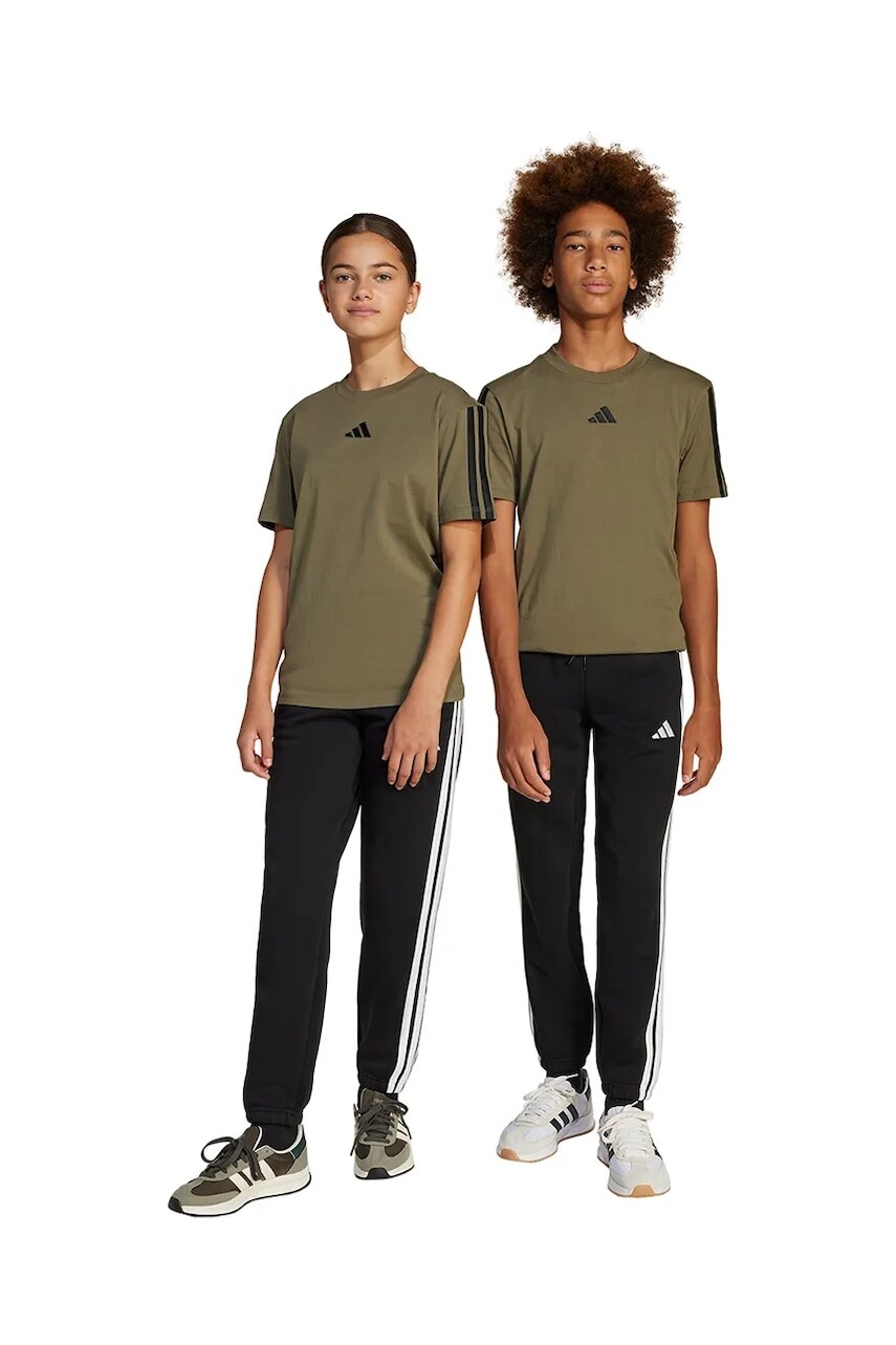 Detské tepláky adidas čierna farba, vzorované, JJ3540