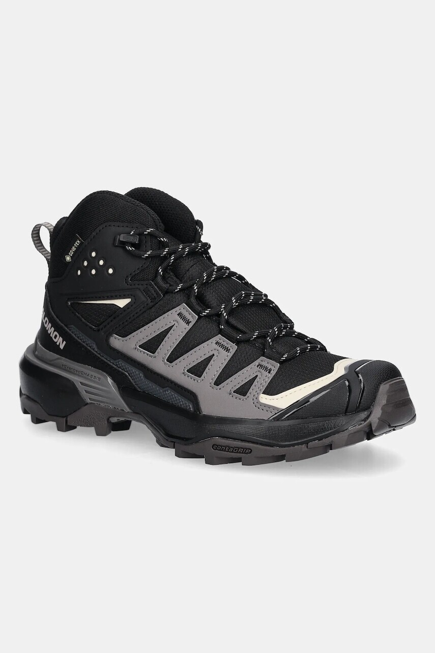 Topánky Salomon X Ultra 360 Mid GTX dámske, čierna farba, jemne zateplené, L47448600