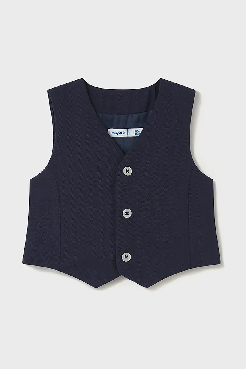 Vesta pre bábätká s prímesou ľanu Mayoral tmavomodrá farba, 1303