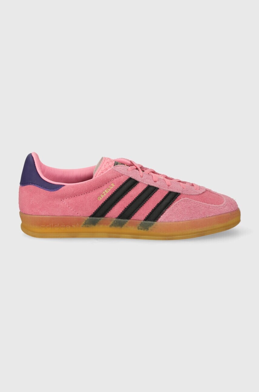 Semišové tenisky adidas Originals Gazelle Indoor ružová farba, IE7002