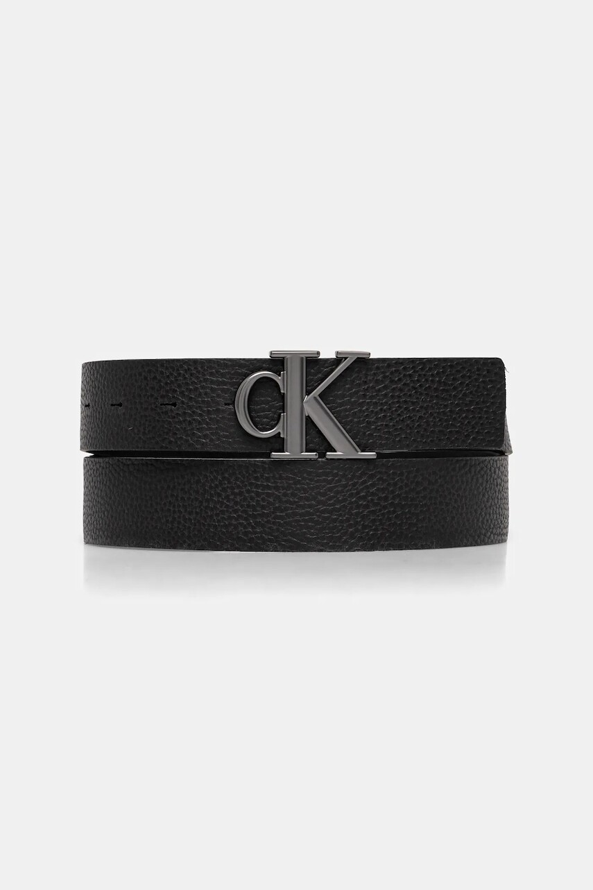 Obojstranný opasok Calvin Klein Jeans pánsky, čierna farba, LV04G7002G