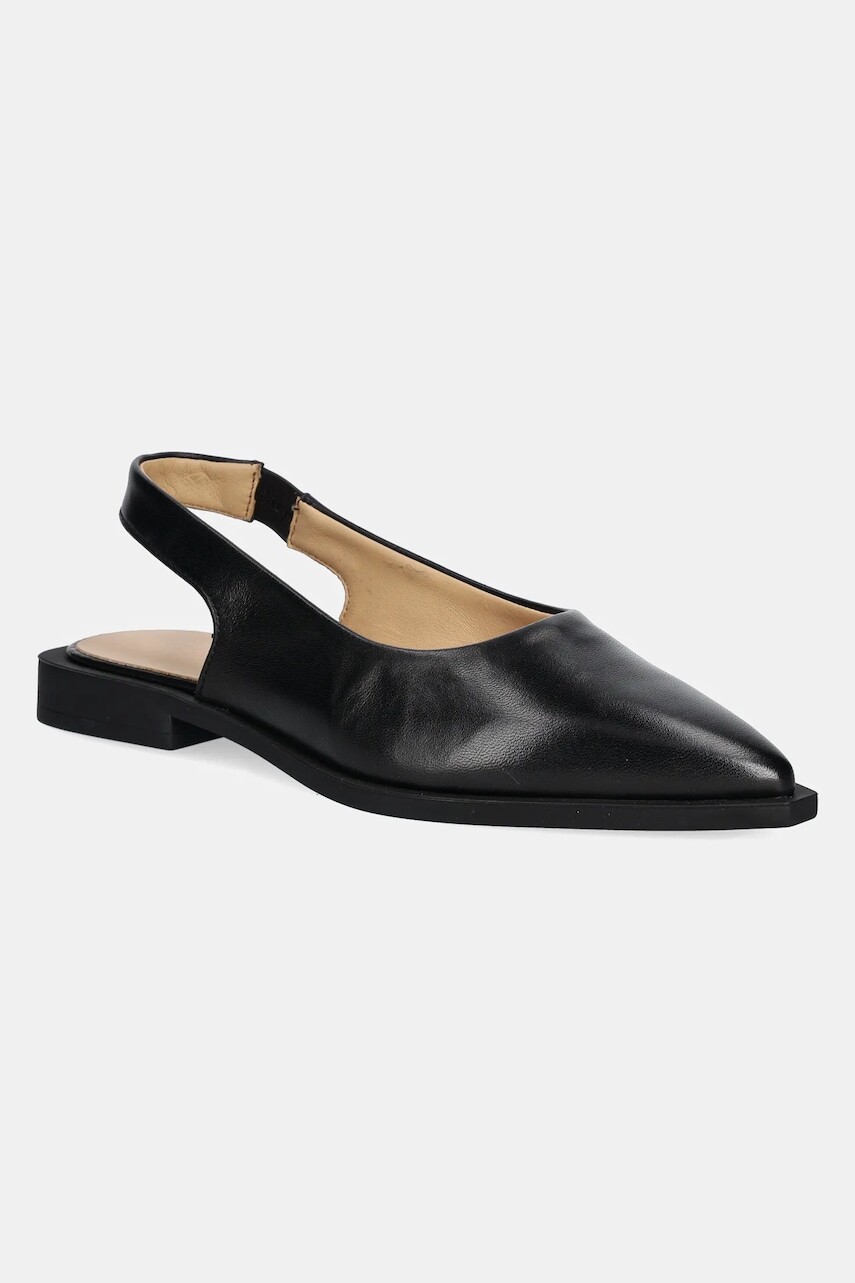 Kožené balerínky Copenhagen Leather čierna farba, CPH416