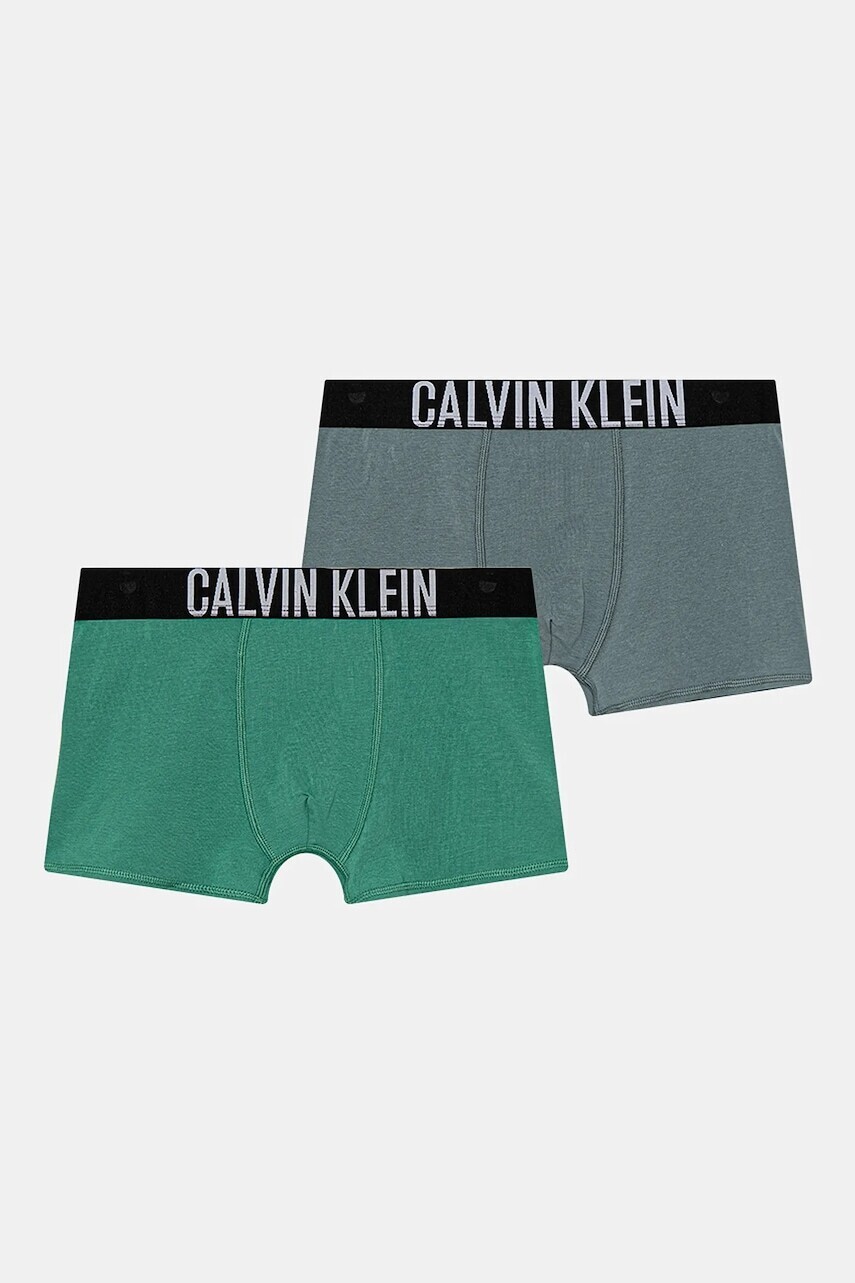 Detské boxerky Calvin Klein Underwear 2-pak zelená farba, B70B700509