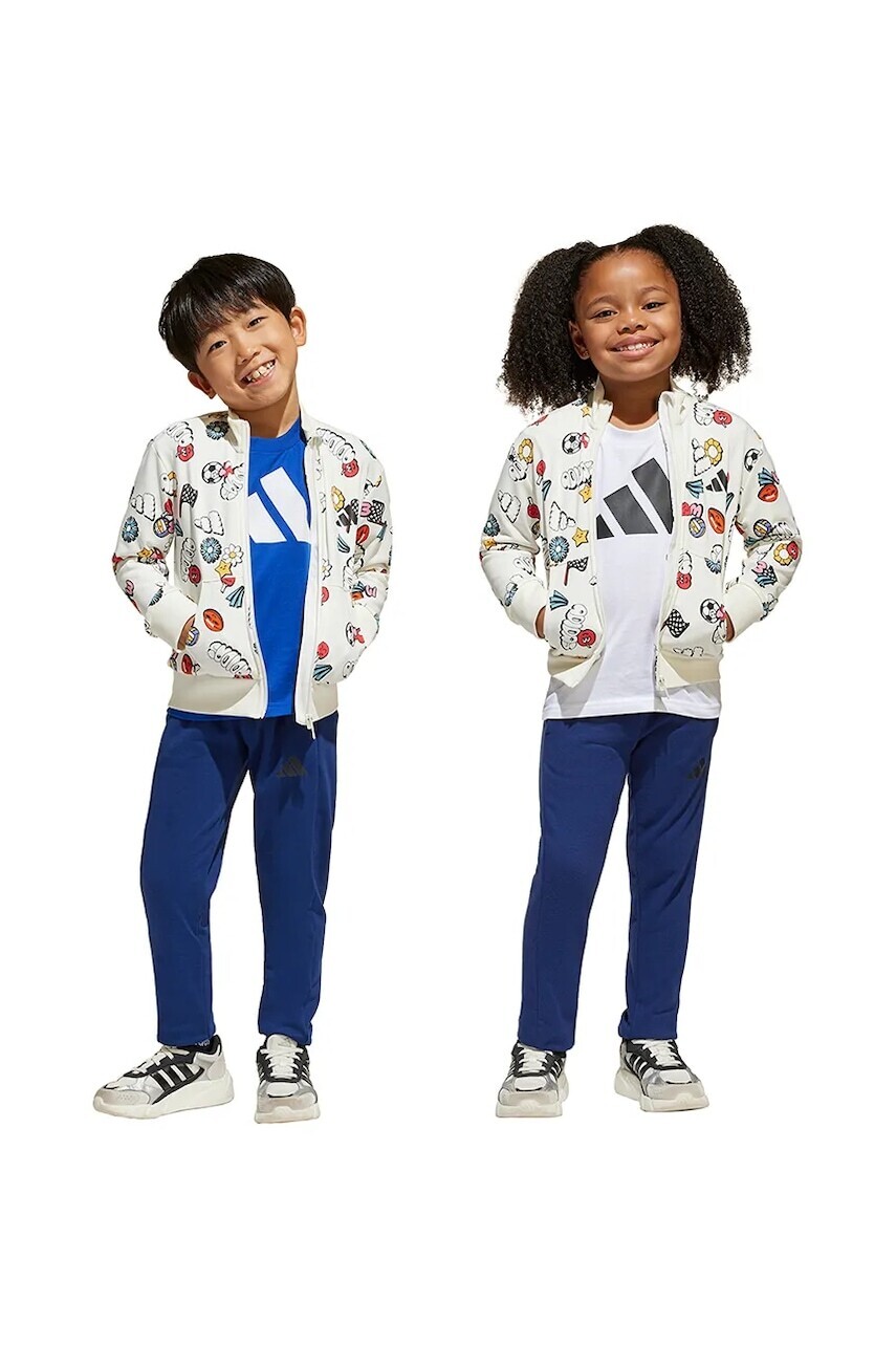 Detská tepláková súprava adidas béžová farba, JI6233