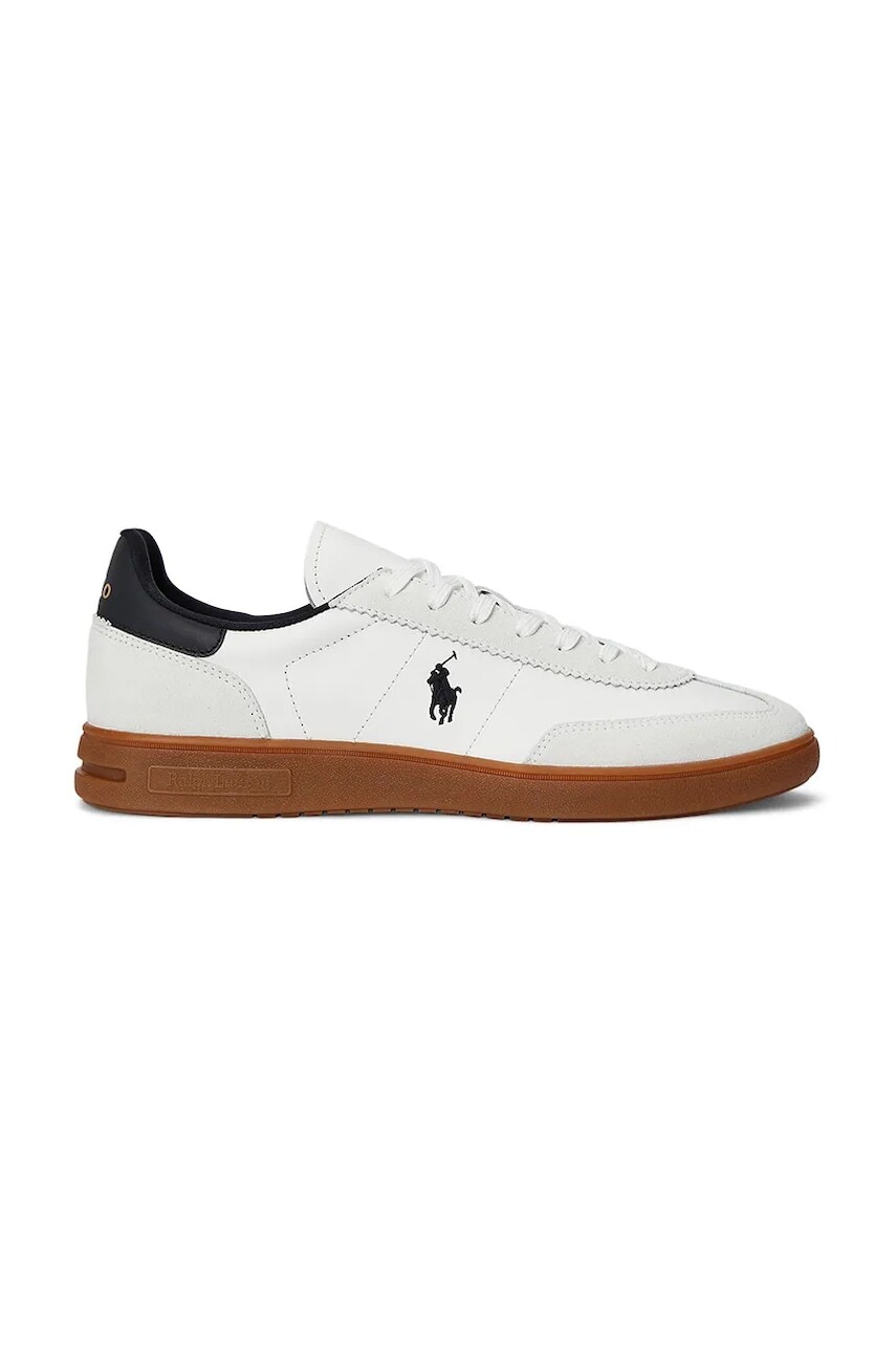 Kožené tenisky Polo Ralph Lauren Bedford Pp pánske, biela farba, 809961181001