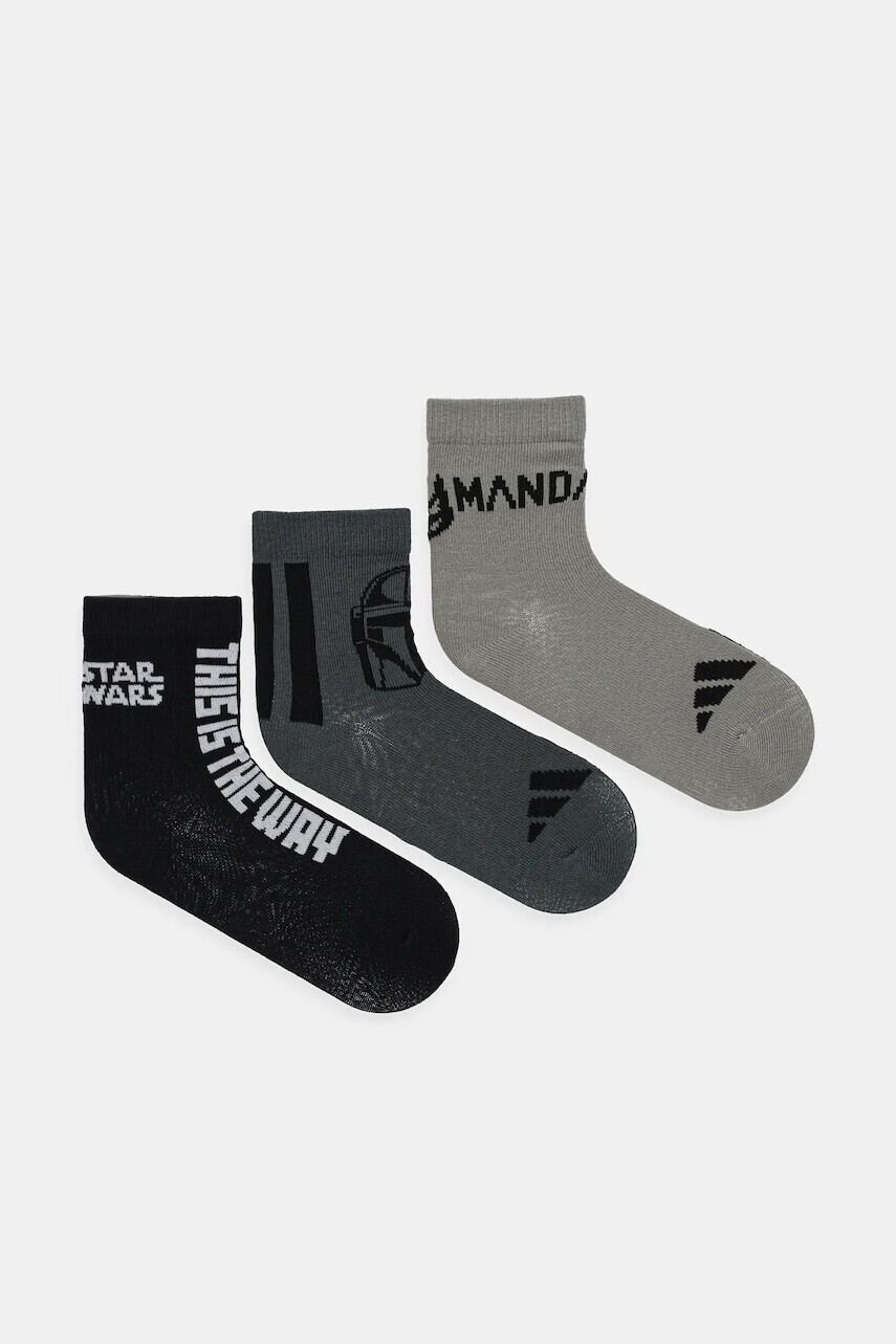 Detské ponožky adidas Performance 3-pak čierna farba, JC6676