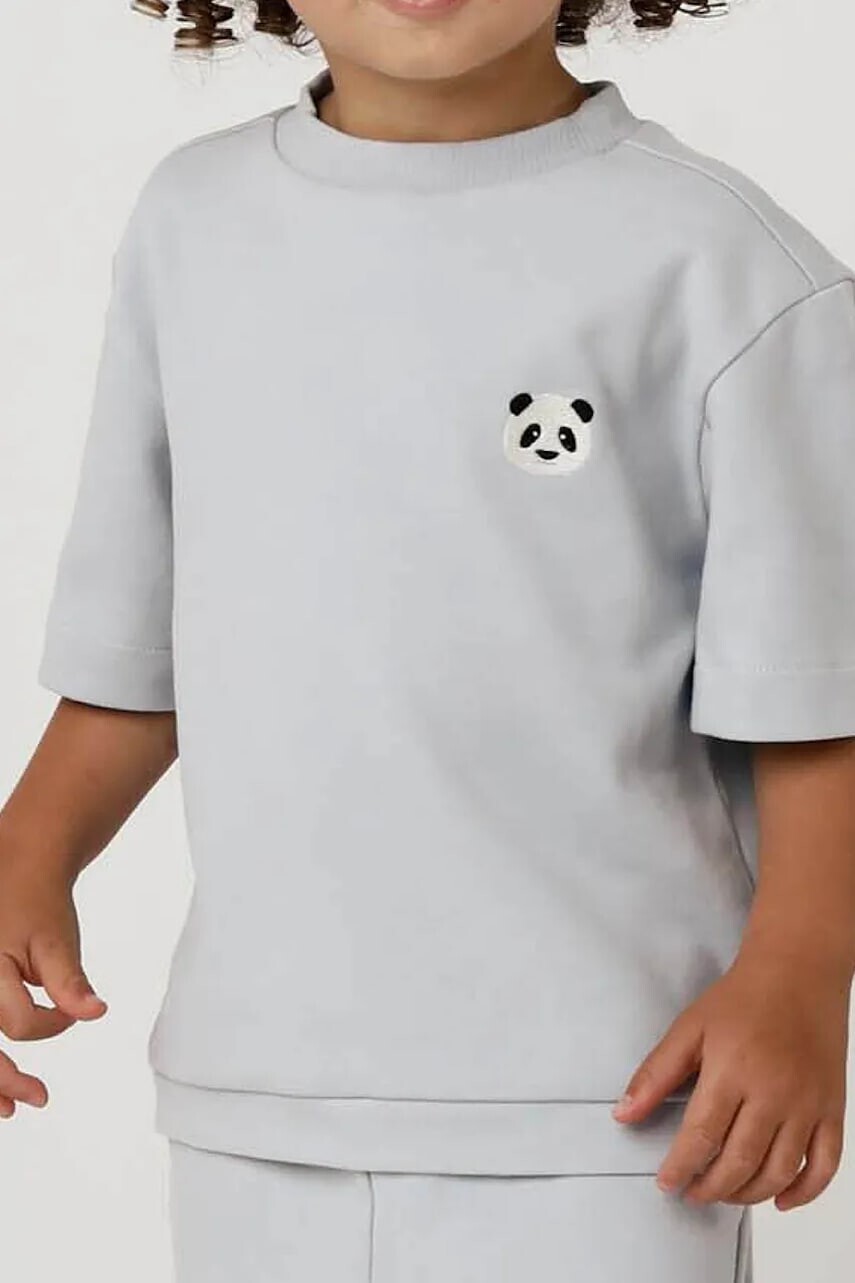 Tričko pre bábätko Donsje Jarne T-shirt Panda jednofarebne, 4081803