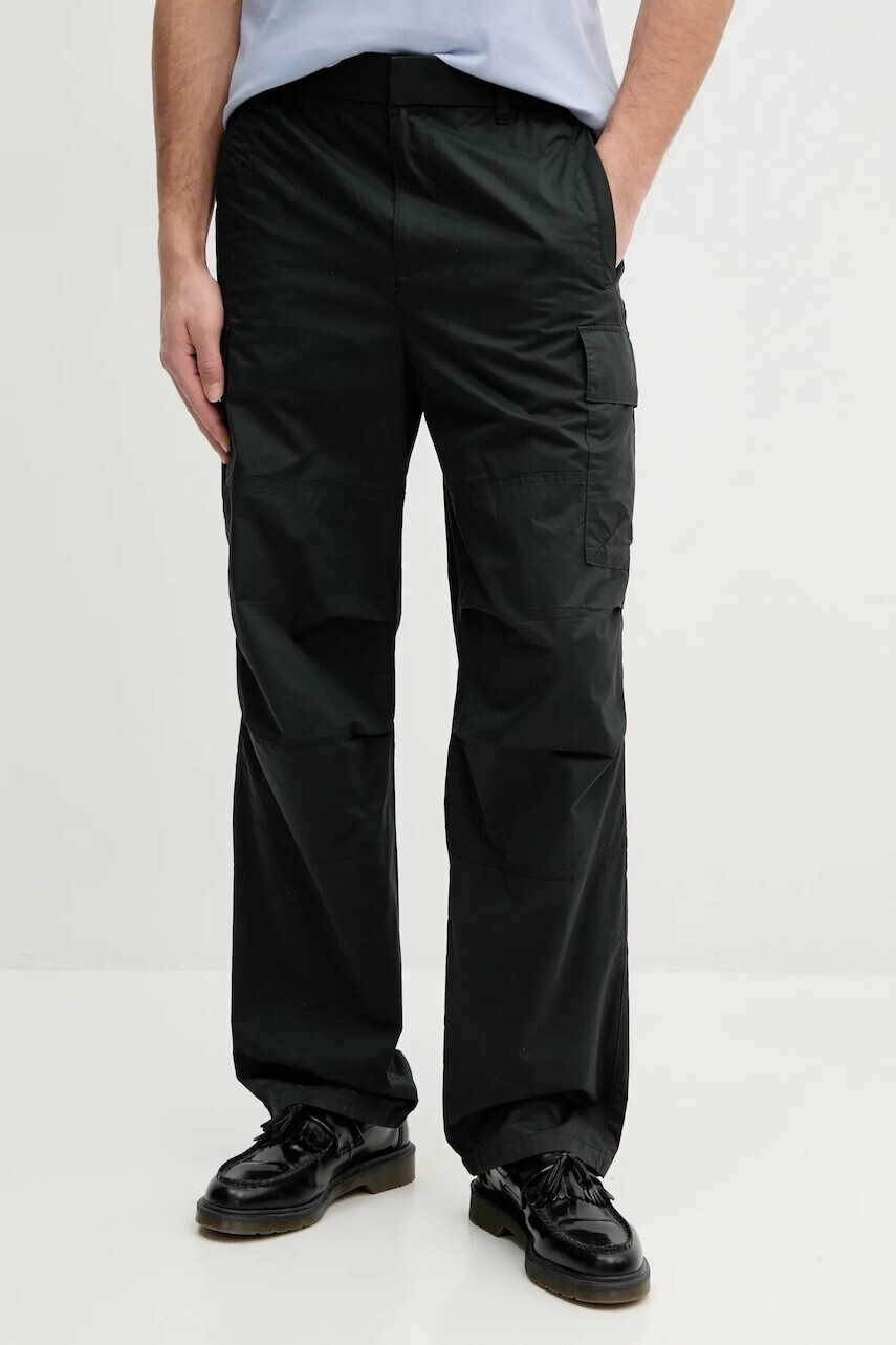 Bavlnené nohavice Armani Exchange pánske, zelená farba, strih cargo, XM000200 AF11882