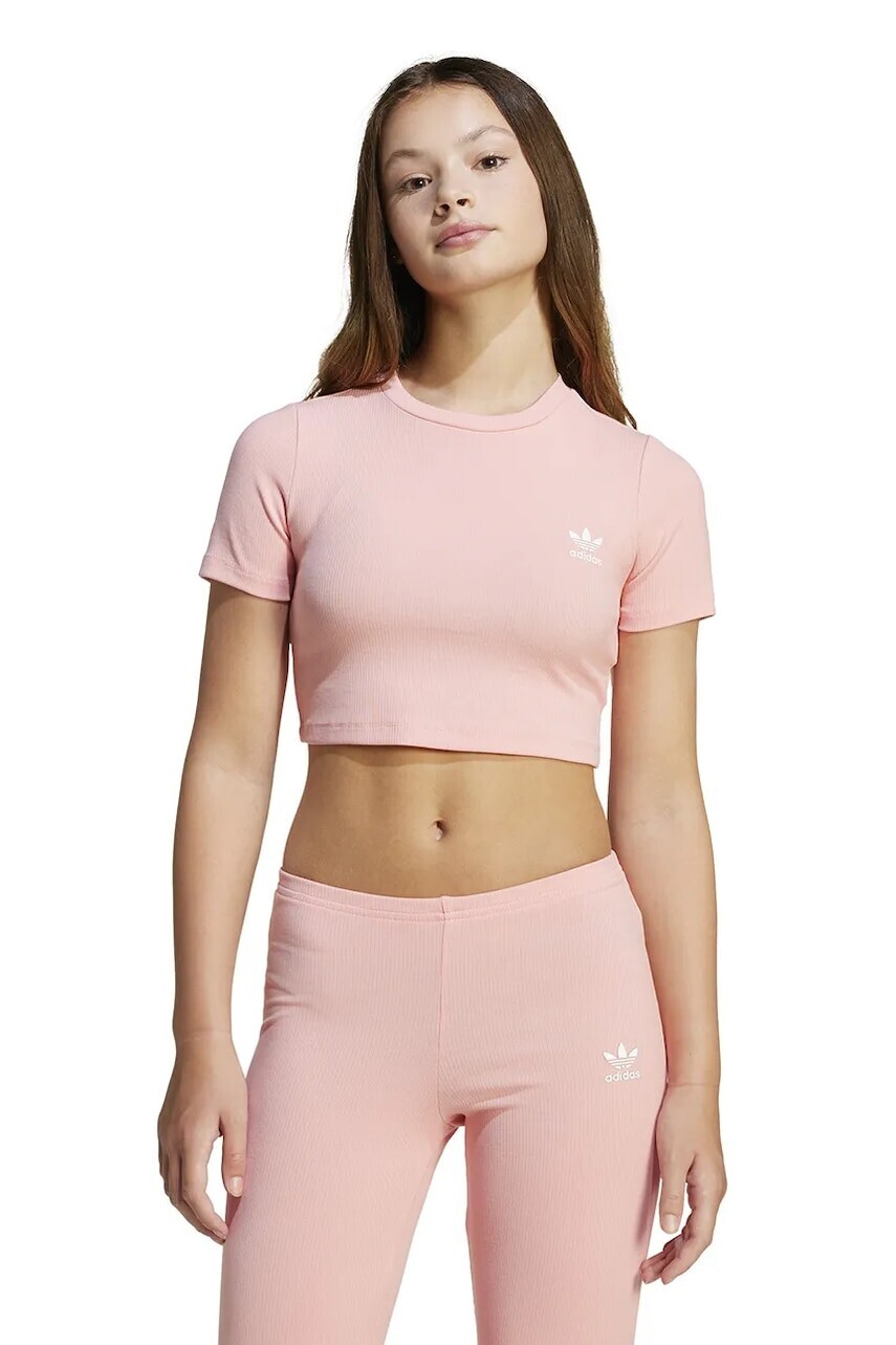 Detské tričko adidas Originals oranžová farba, JC8441