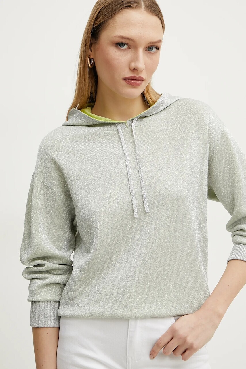 Mikina Missoni dámska, s kapucňou, jednofarebná, DS25SW01.BK045A