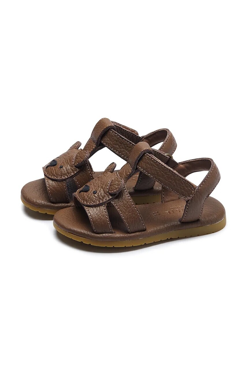 Detské kožené sandále Donsje Mhalo Sandals Bear hnedá farba, 1502301