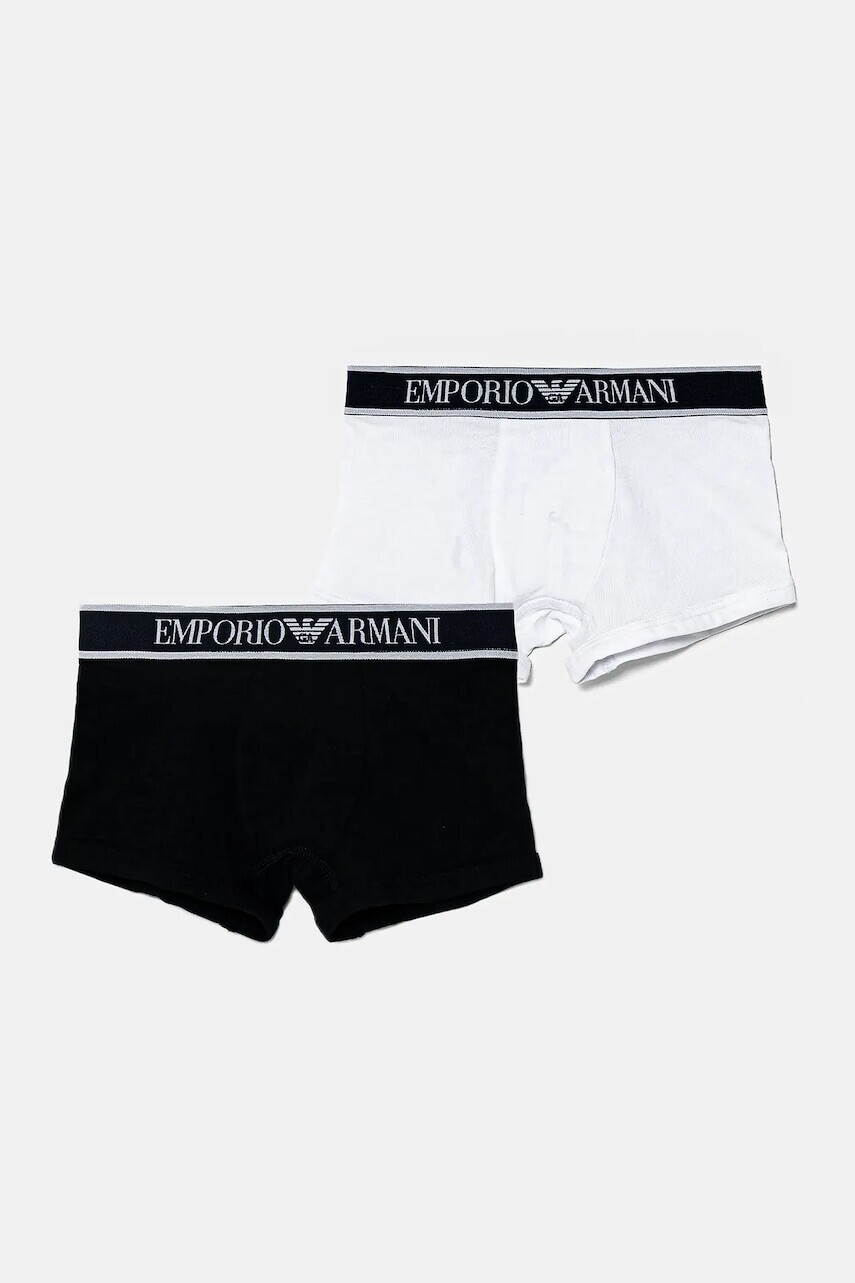 Detské boxerky Emporio Armani 2-pak tmavomodrá farba, EB000488 AF16036