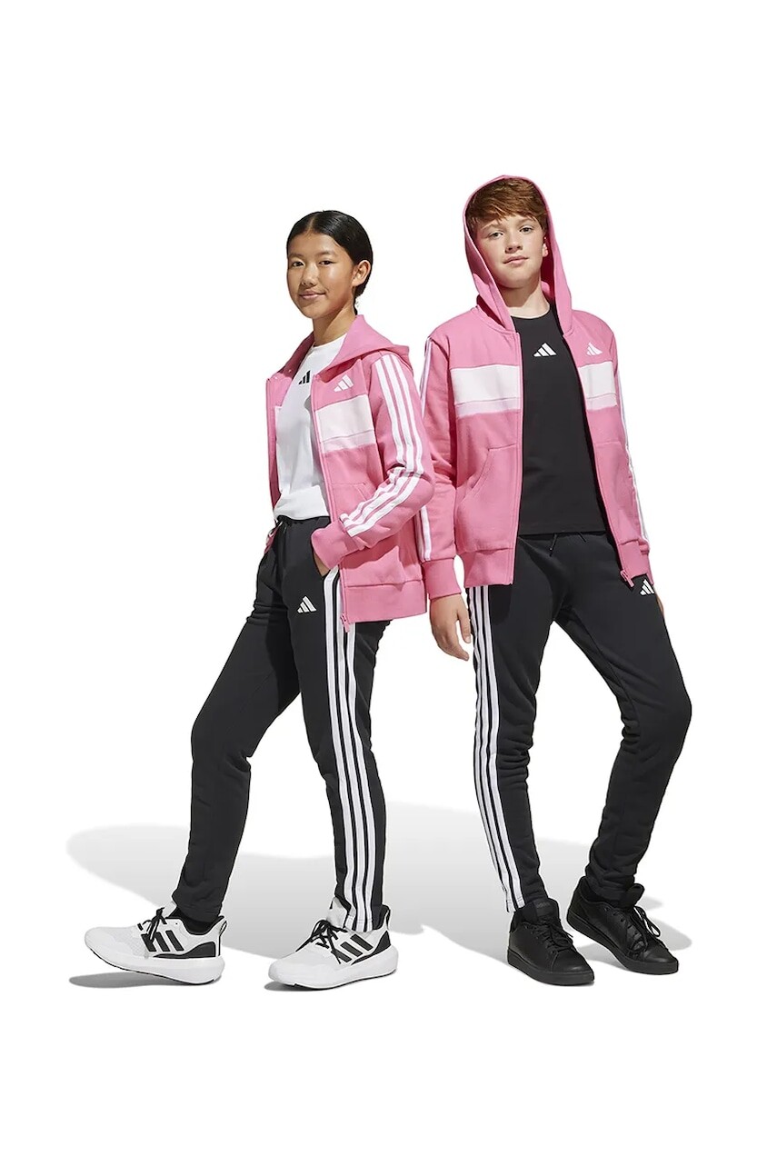 Detská tepláková súprava adidas ružová farba, JC7521