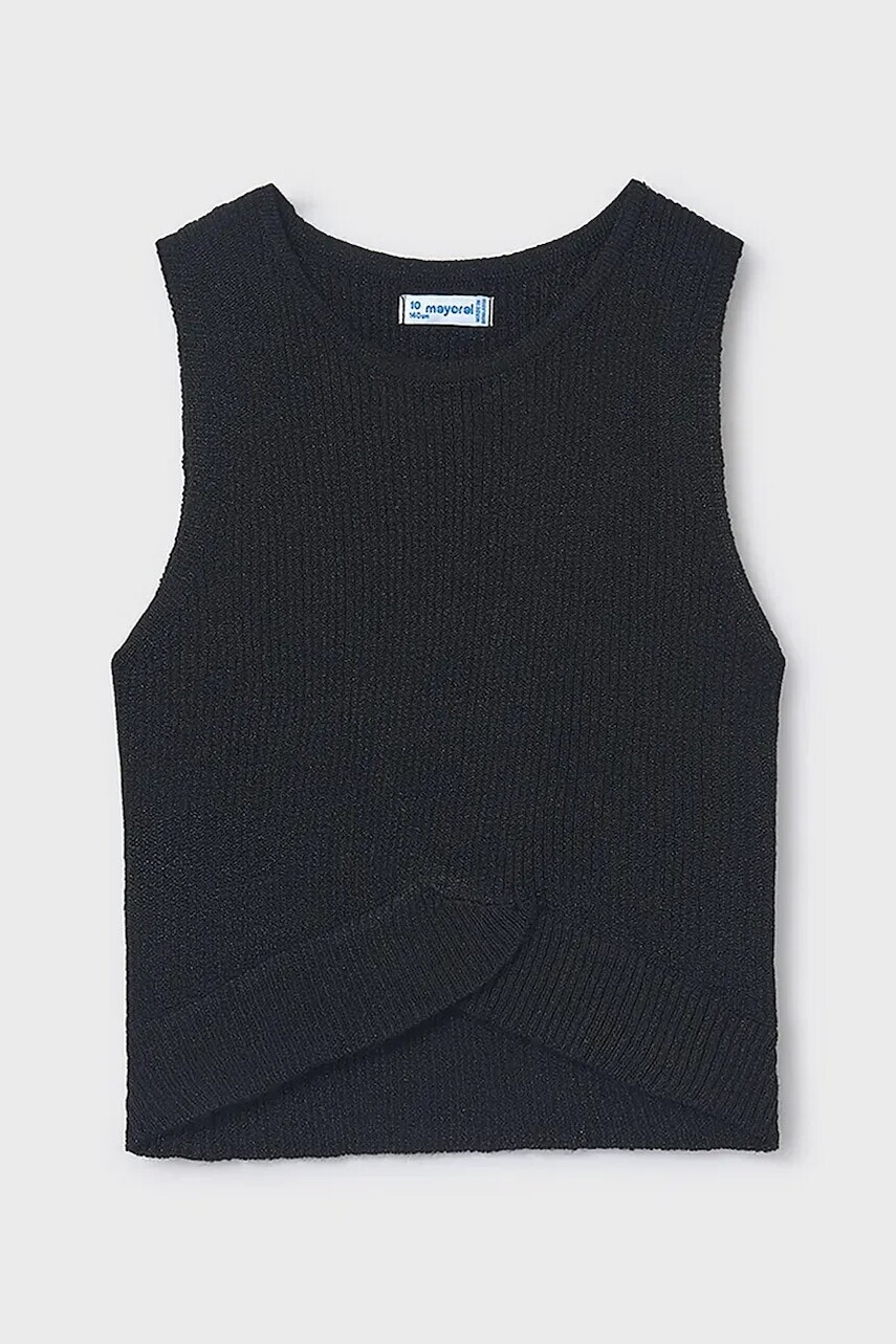 Detský top Mayoral čierna farba, 6039