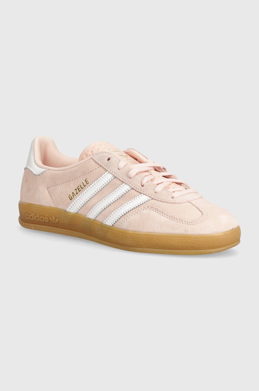 Semišové tenisky adidas Originals Gazelle Indoor ružová farba, IH5484