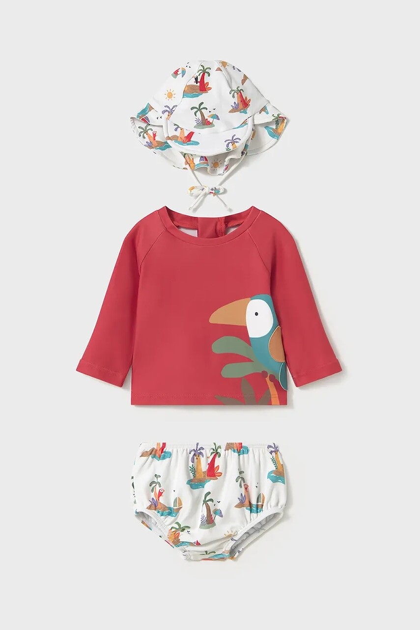 Detské plavky Mayoral Newborn červená farba, 1669