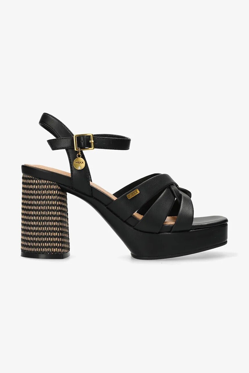 Sandále Mexx RIONA PISA dámske, čierna farba, na podpätku, MI001603751W-02
