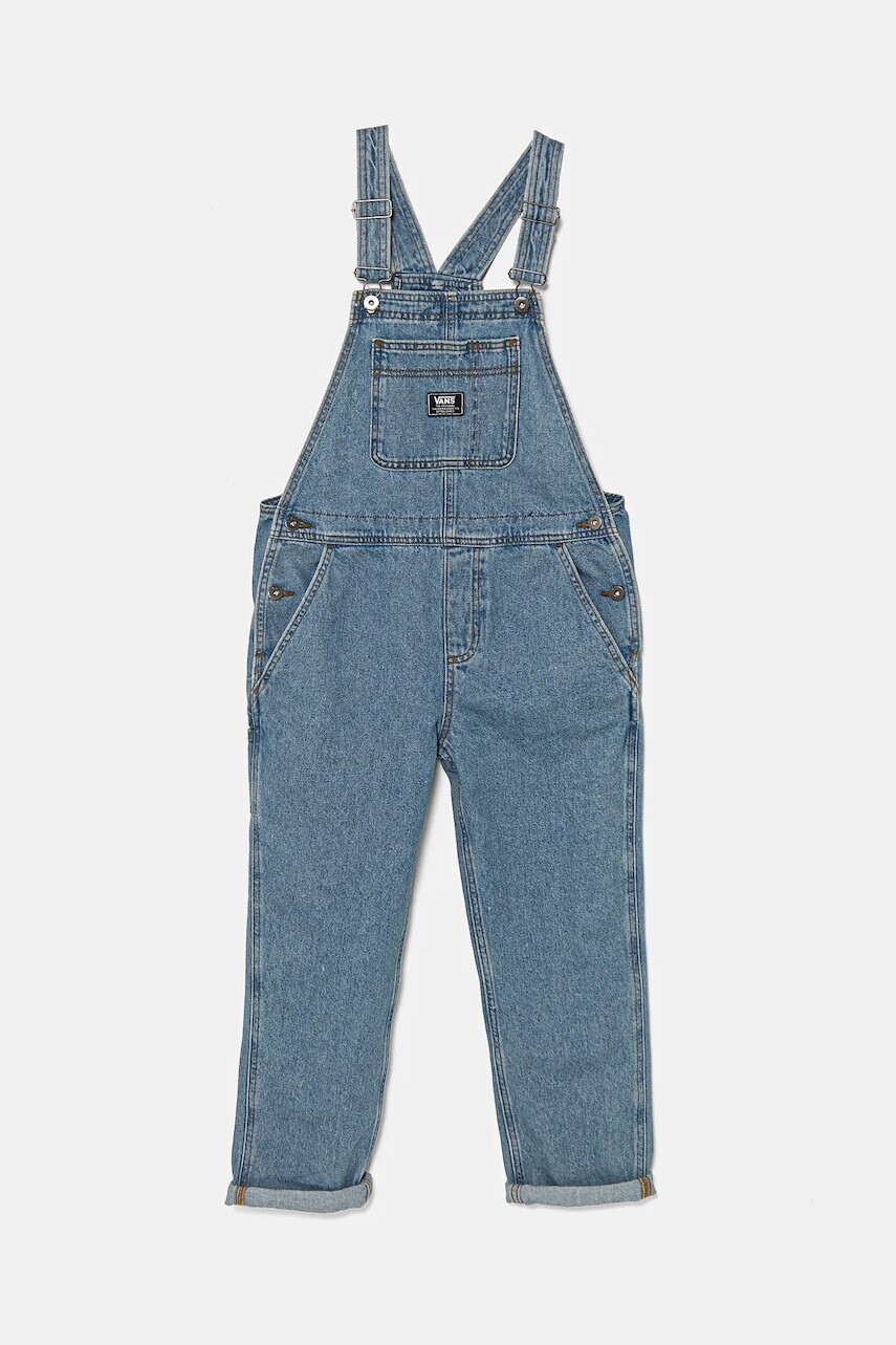 Detské rifľové nohavice na traky Vans Groundwork Denim Overall VN000ME8CDX1