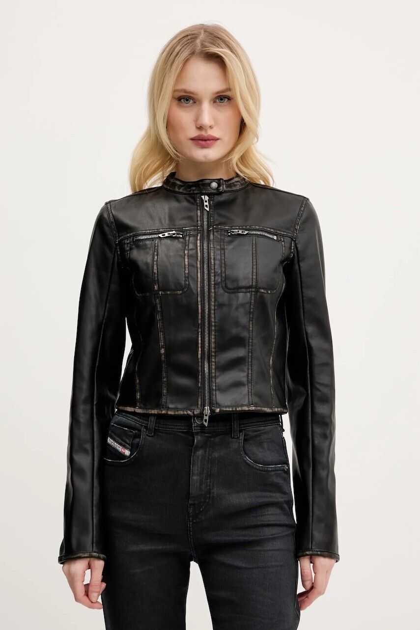 Bunda Diesel G-LOBE JACKET čierna farba, prechodná, A16660.0IKAR