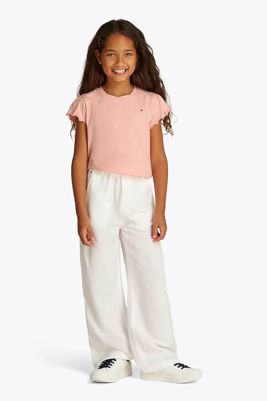 Detské tričko Tommy Hilfiger oranžová farba, KG0KG07052