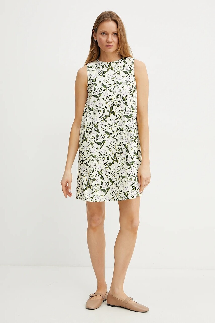 Šaty Weekend Max Mara béžová farba, mini, rovný strih, 2515221112600