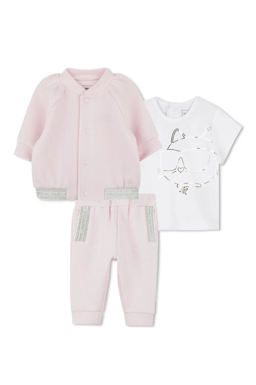 Sada pre bábätká Karl Lagerfeld ružová farba, Z30521