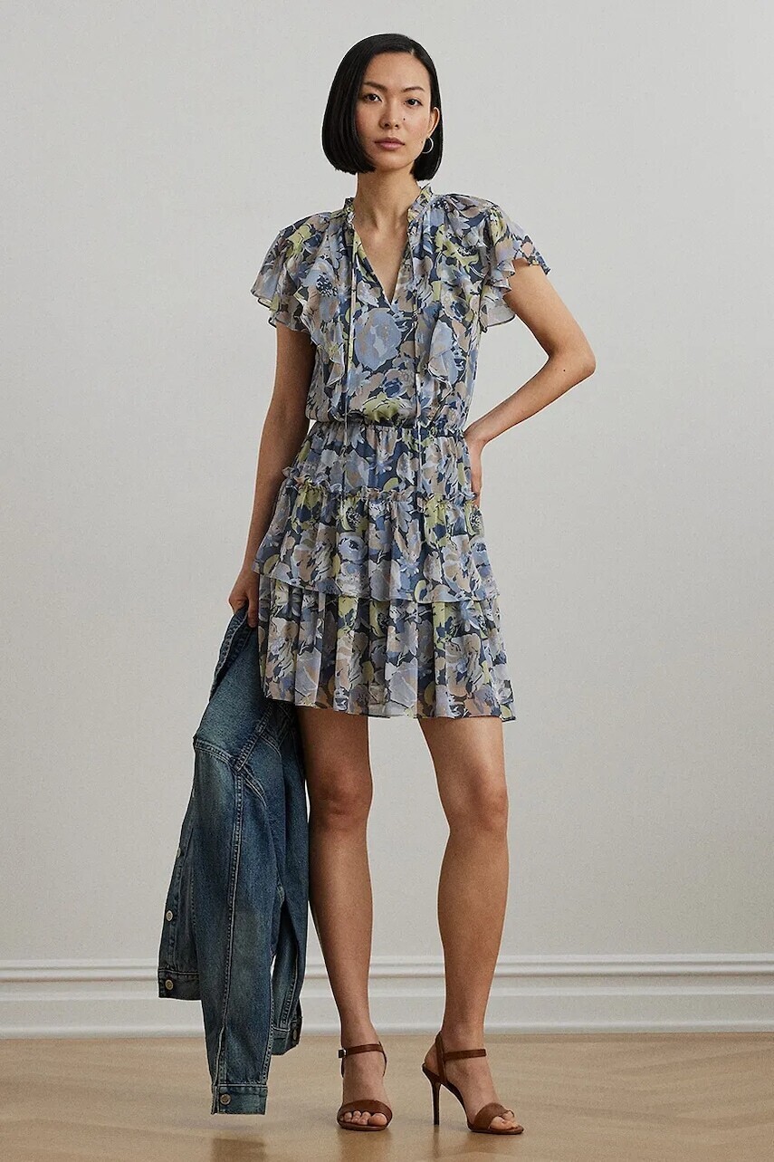 Šaty Lauren Ralph Lauren mini, áčkový strih, 200963604