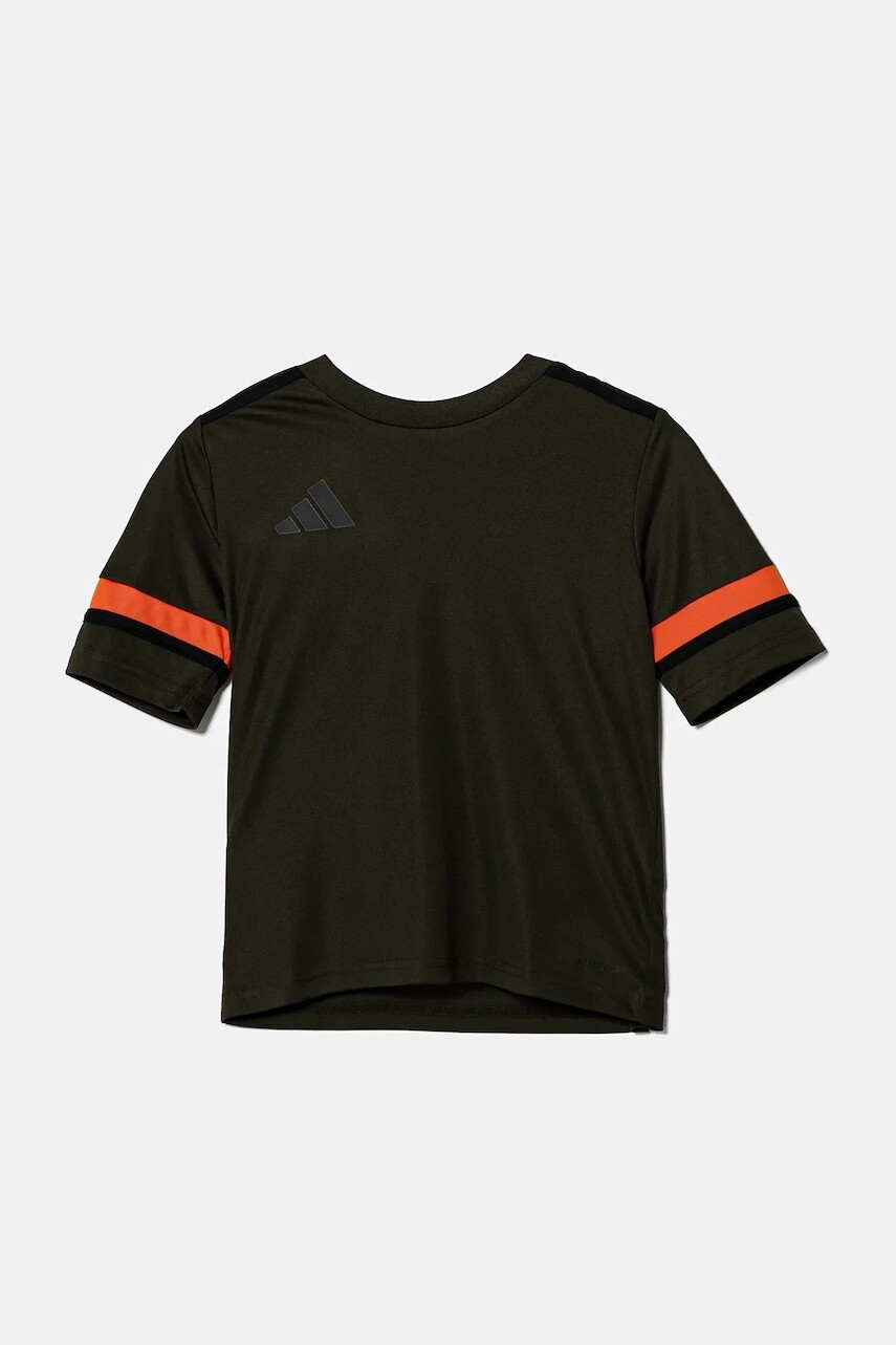 Detské tričko adidas Performance zelená farba, s potlačou, JN7853