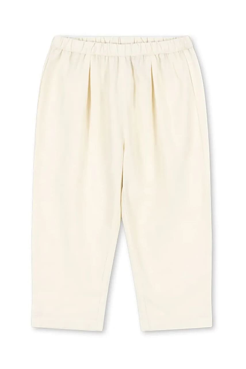 Detské ľanové nohavice Konges Sløjd CELEBRATION FRANZEN PANTS béžová farba, jednofarebné, KS103574