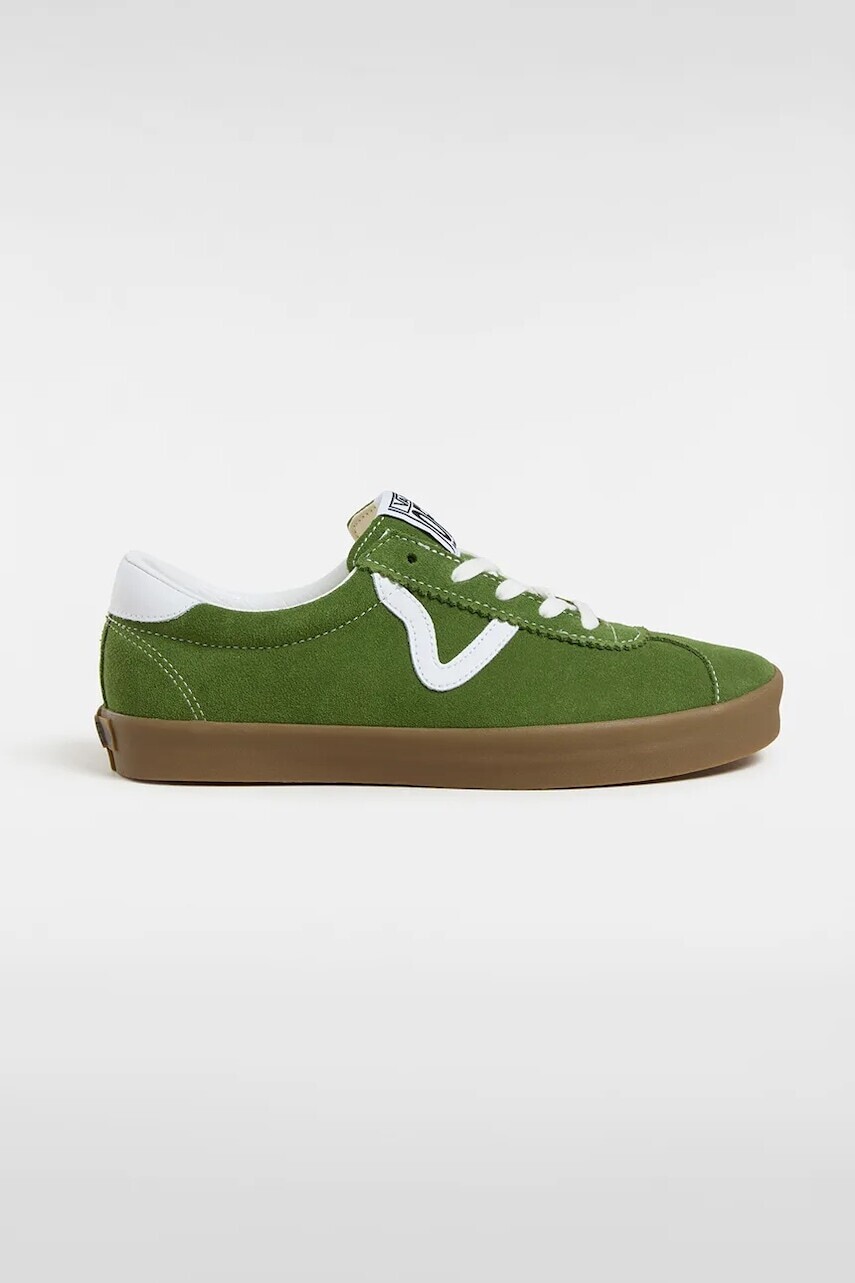 Semišové tenisky Vans Sport Low zelená farba, VN000D8XLIM1