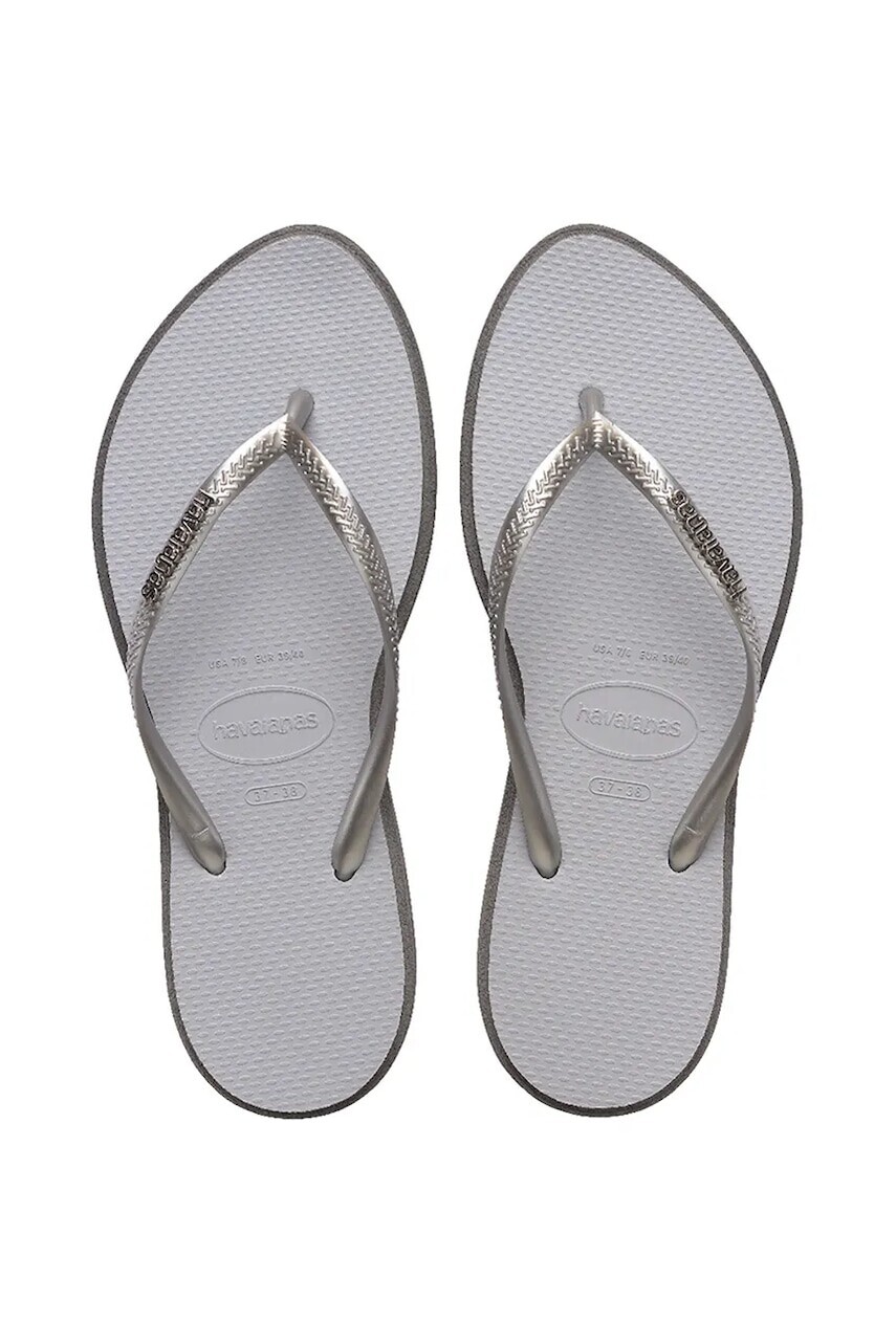 Šľapky Havaianas SLIM POINT dámske, šedá farba, 4149584.5178