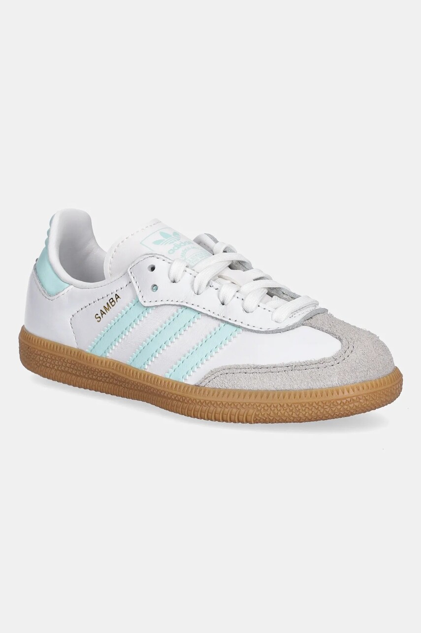 Kožené tenisky adidas Originals SAMBA OG tyrkysová farba, JP5485