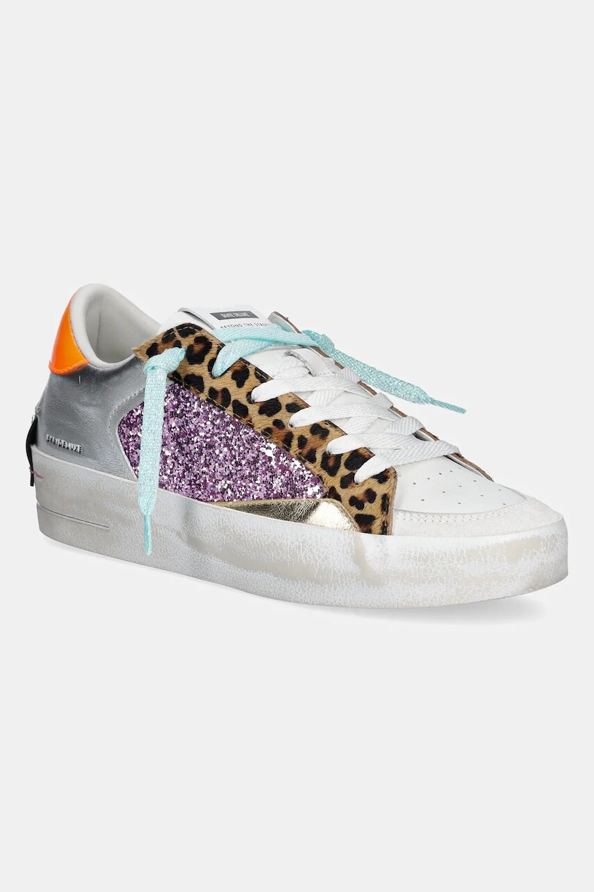 Kožené tenisky Crime London SK8 DELUXE dámske, šedá farba, 20130PP7