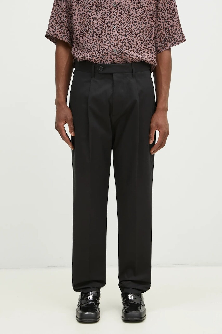 Nohavice Paul Smith pánske, čierna farba, priliehavé, M1R-408Z-P01934
