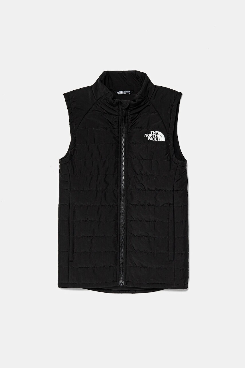 Detská vesta The North Face NEVER STOP SYNTHETIC VEST čierna farba, NF0A89HSJK31