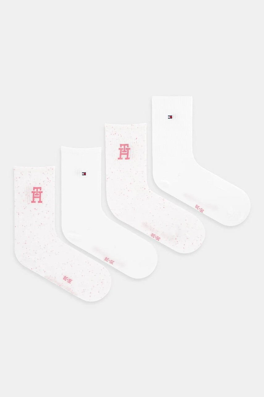 Ponožky Tommy Hilfiger 4-pak dámske, ružová farba, 701235892