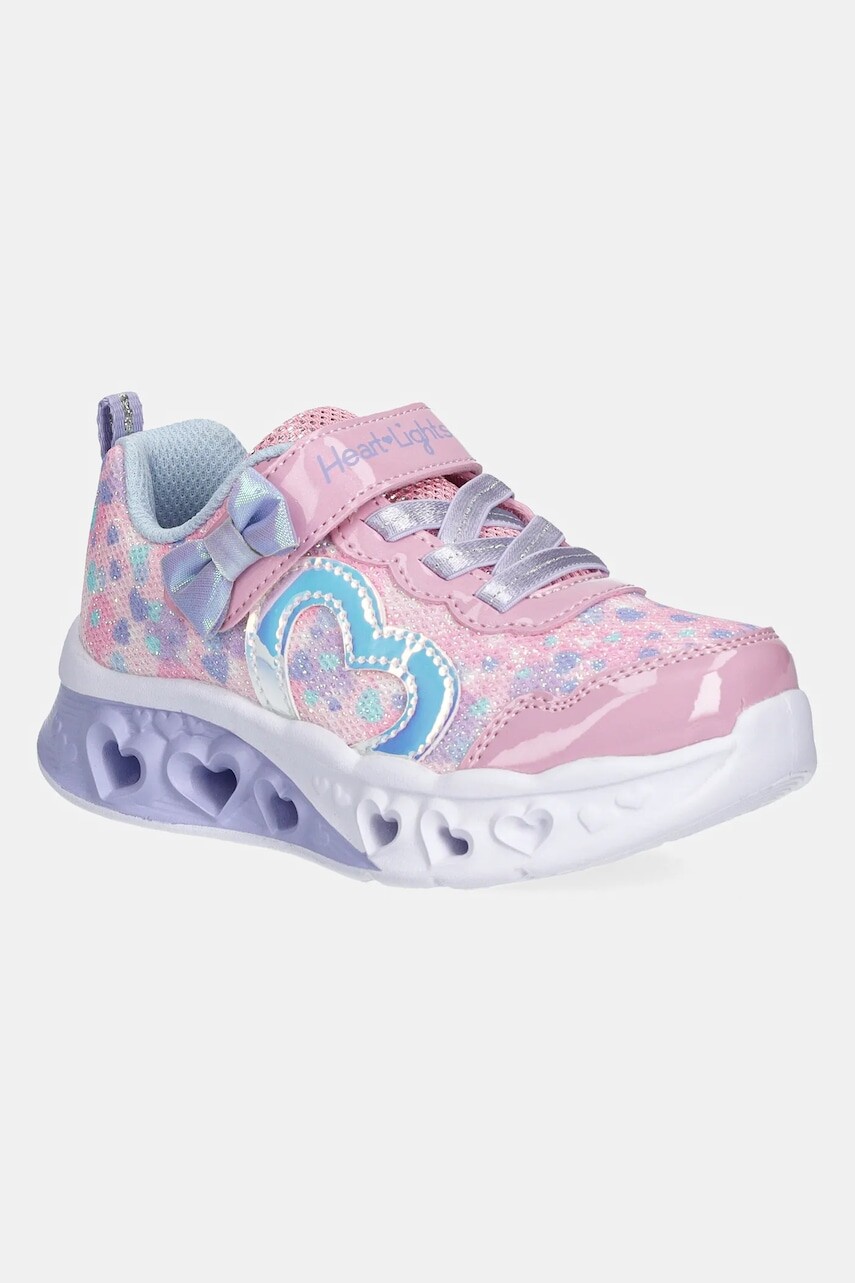 Detské tenisky Skechers FLUTTER HEART LIGHTS ružová farba, 302691N
