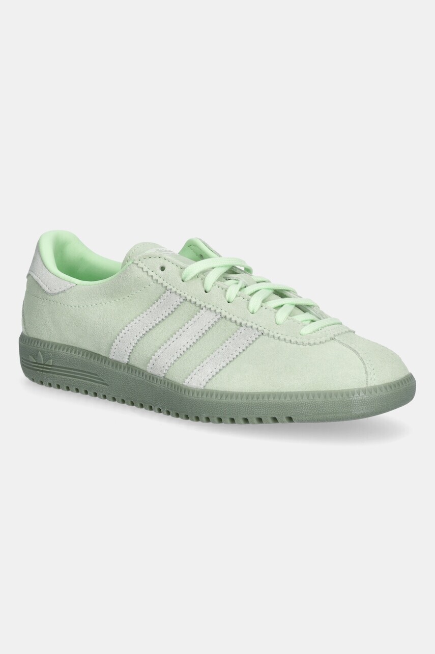 Semišové tenisky adidas Originals Bermuda dámske, zelená farba, JI2661