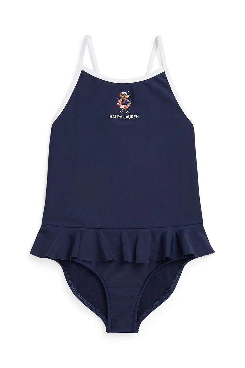 Jednodielne detské plavky Polo Ralph Lauren tmavomodrá farba, 312964871001