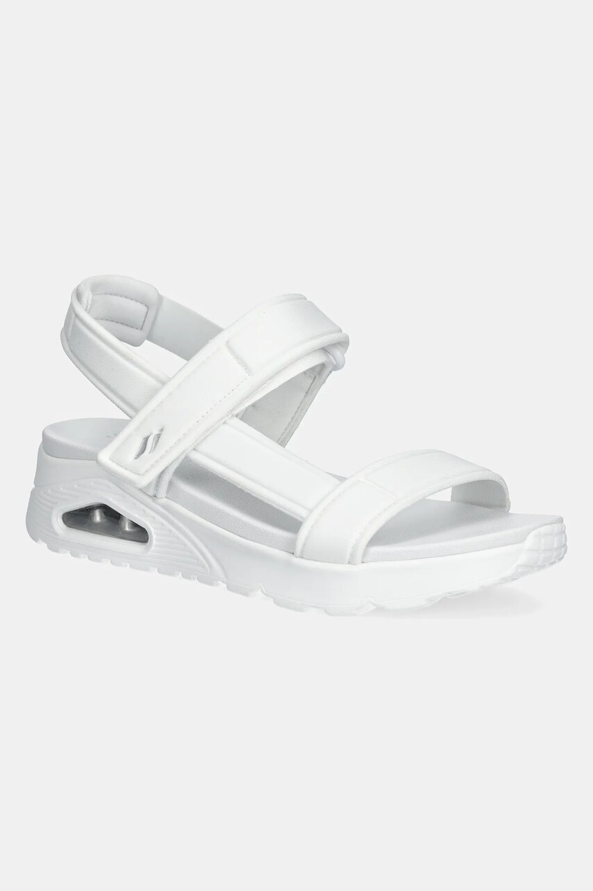 Sandále Skechers UNO dámske, biela farba, na kline, 119813