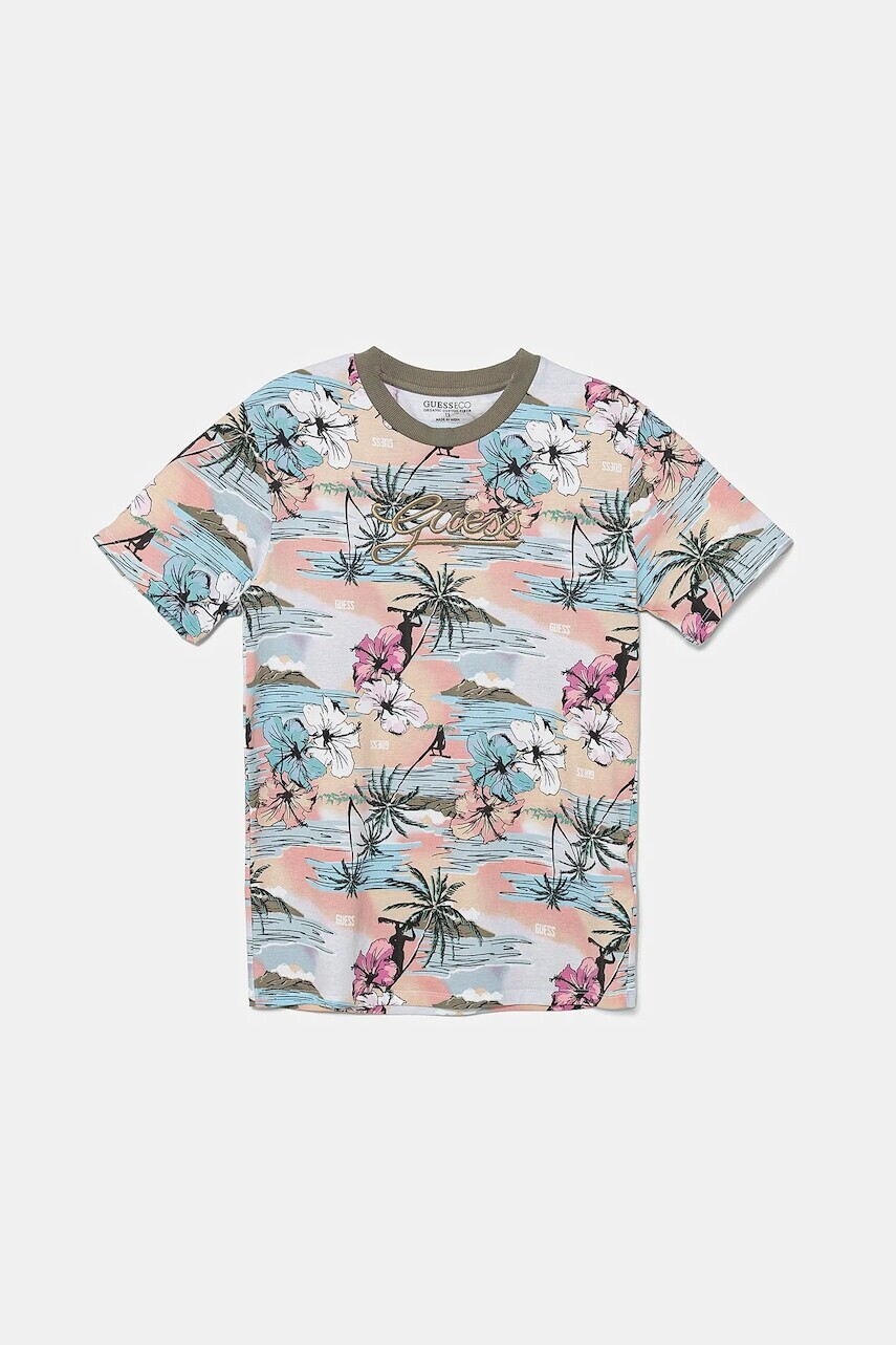 Detské bavlnené tričko Guess viac farieb, vzorované, L5GI21 K8HM4