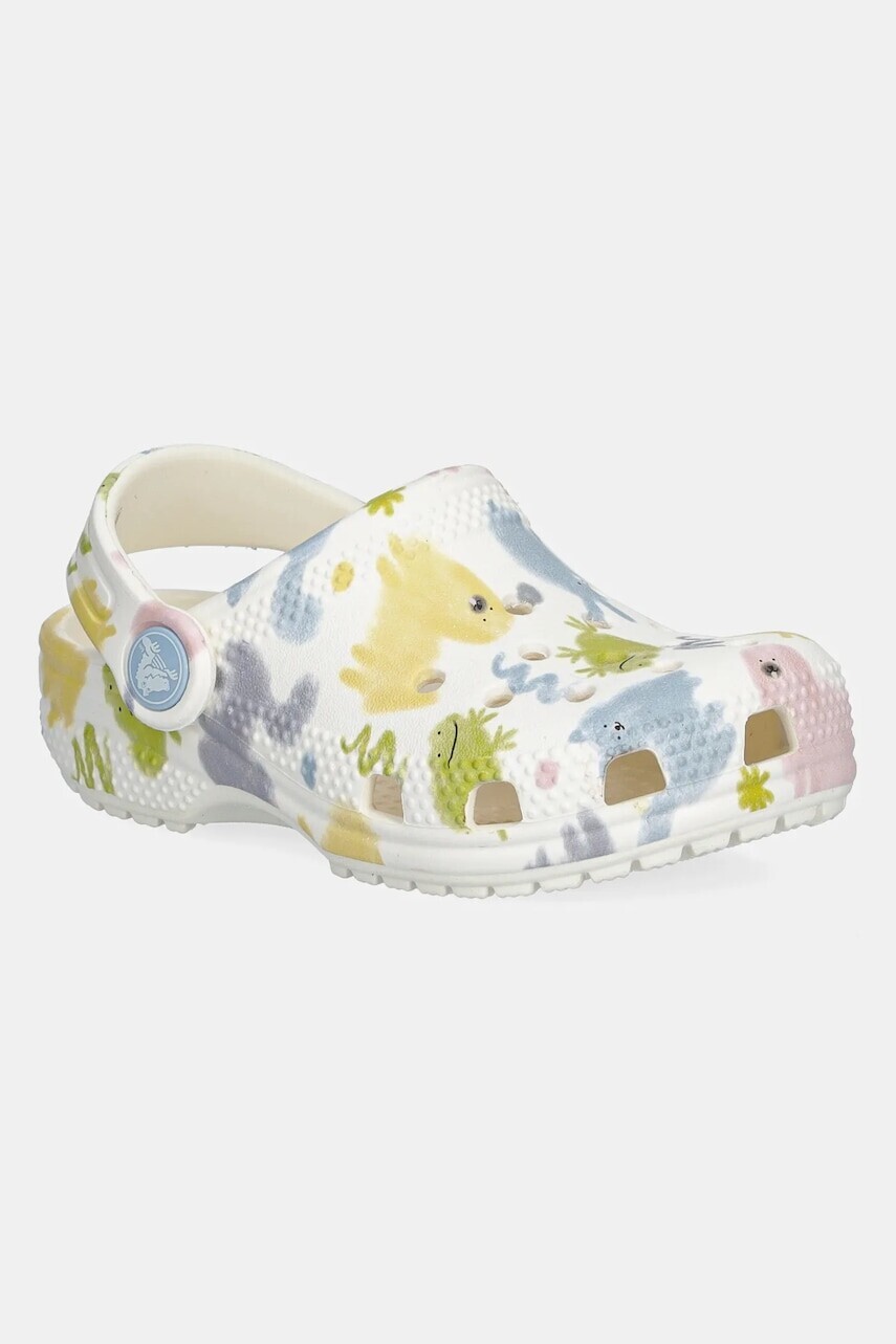 Šľapky Crocs CLASSIC PASTEL PETS CLOG KIDS biela farba, 210989