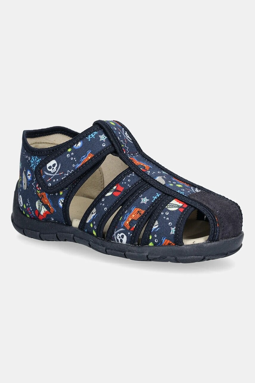 Detské papuče Froddo CLASSIC SLIPPERS tmavomodrá farba, G1700413