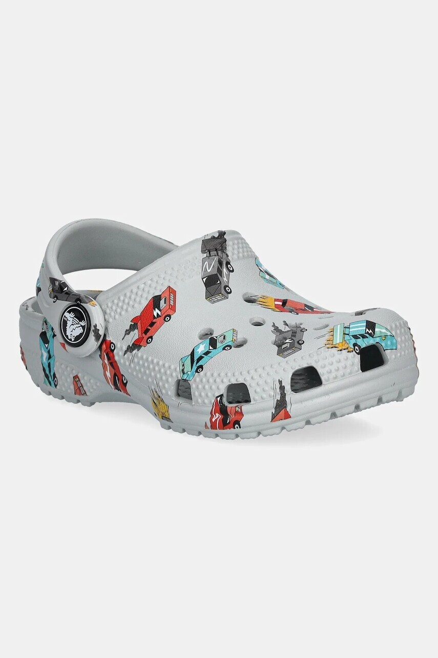 Šľapky Crocs CLASSIC RACE CARS GRAPHIC CLOG KIDS šedá farba, 210992