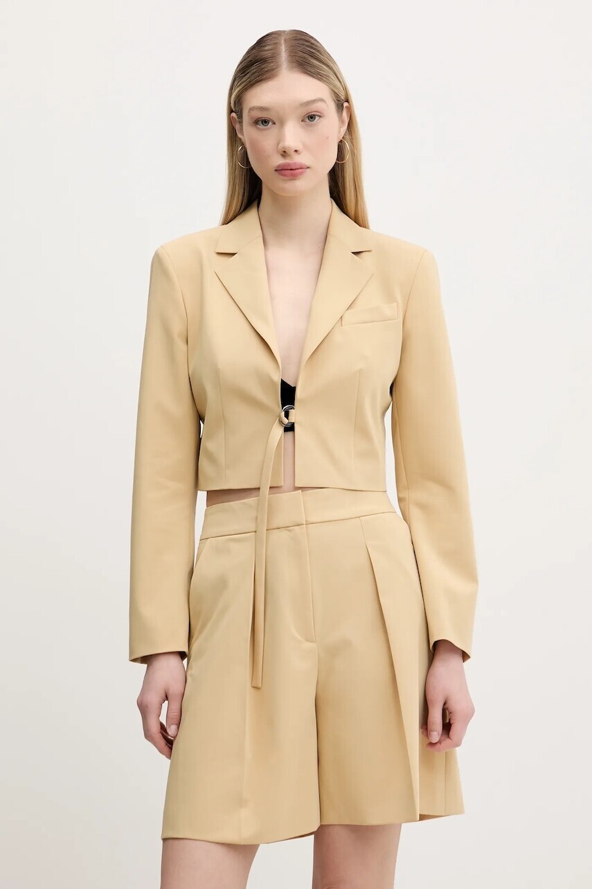 Sako HUGO béžová farba, jednoradové, jednofarebné, 50537589