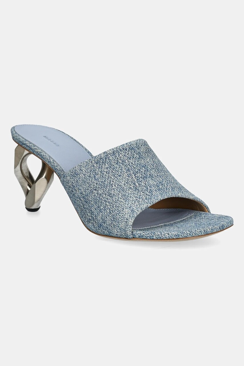 Šľapky JW Anderson Chain Heel Open Mule dámske, na podpätku, SN0104 LA0238 800