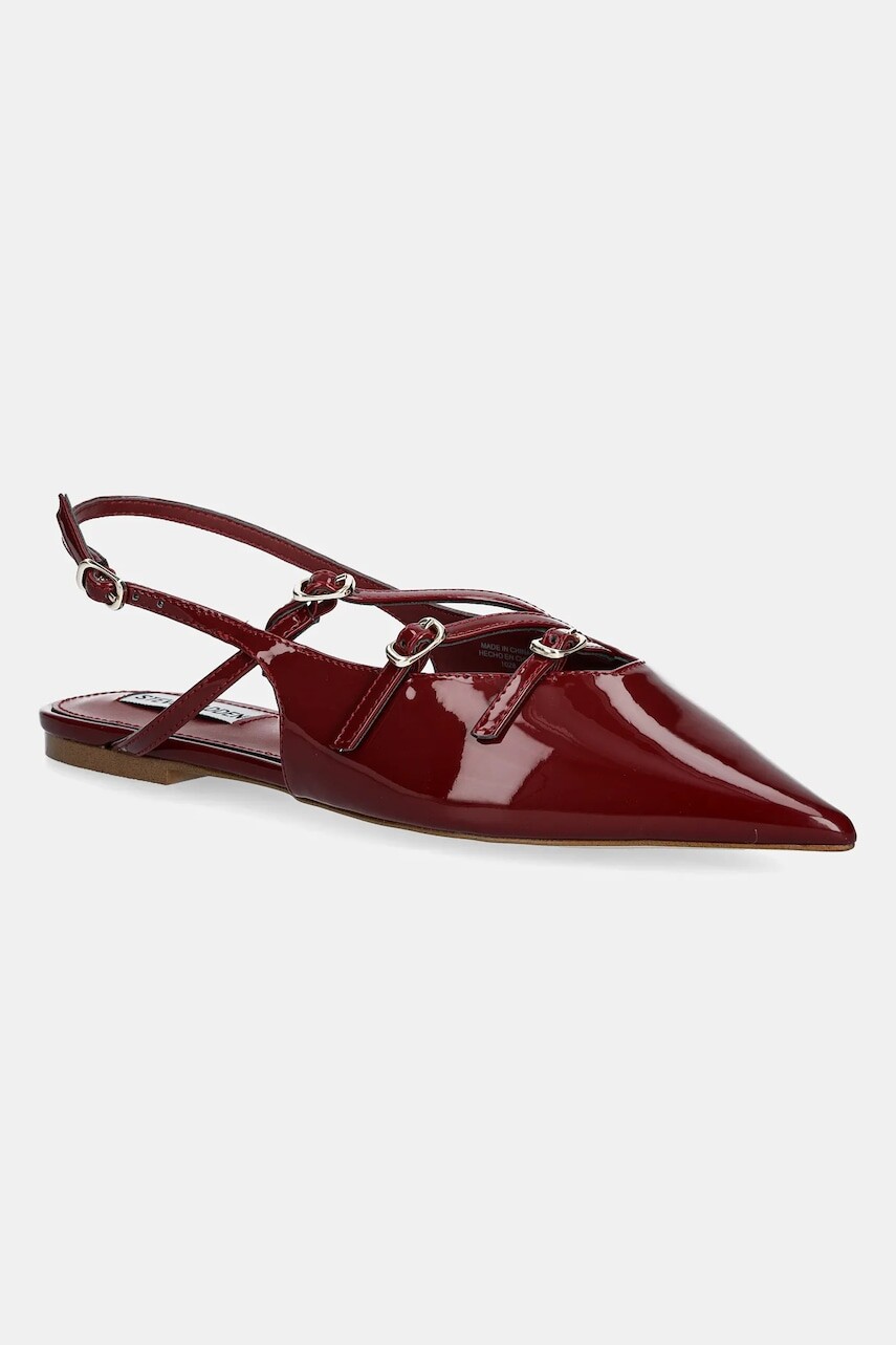 Baleríny Steve Madden Cianna červená farba, s otvorenou pätou, SM11003709