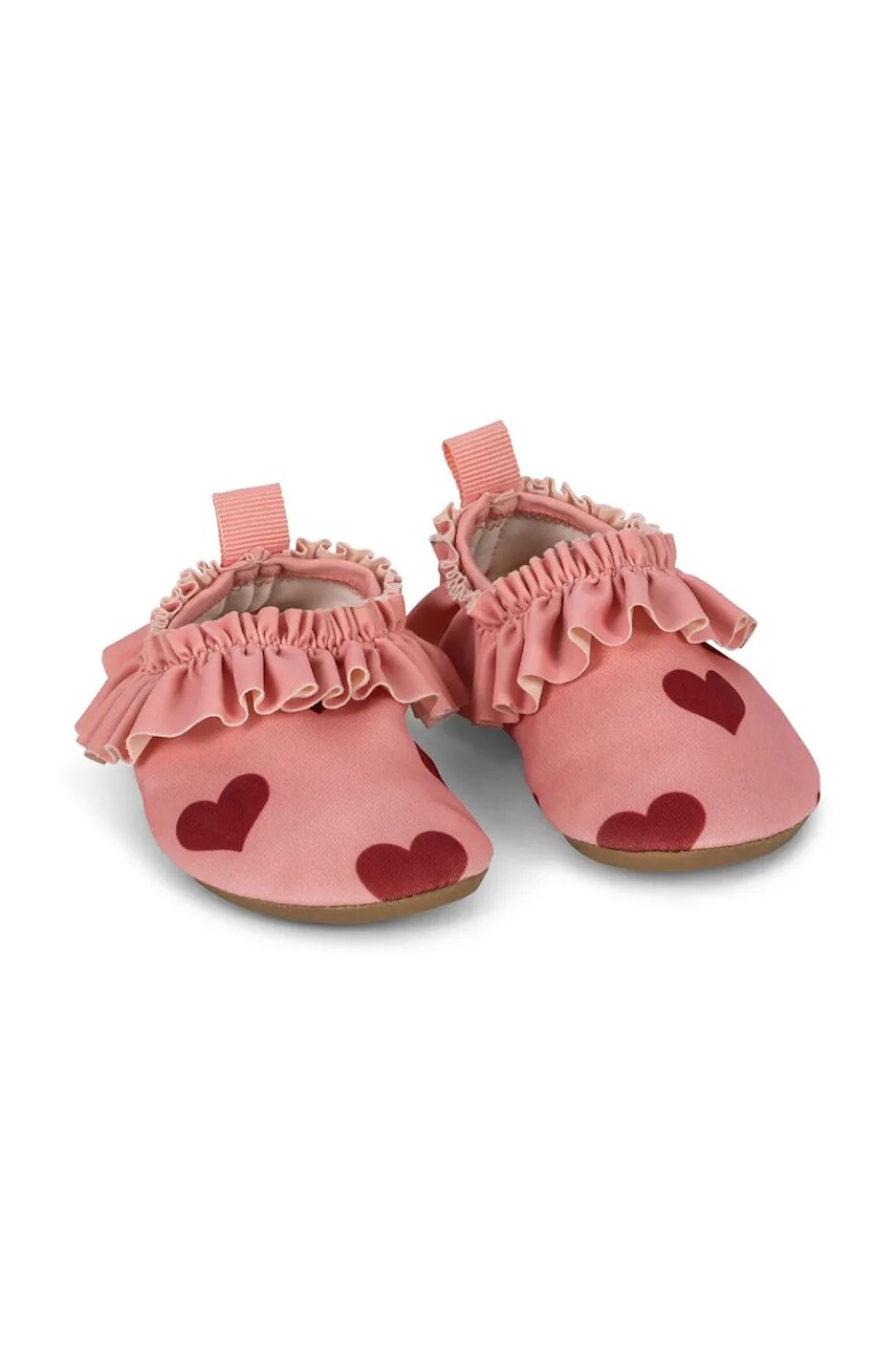Detské topánky do vody Konges Sløjd MERLE FRILL SWIM SHOES ružová farba, KS103347
