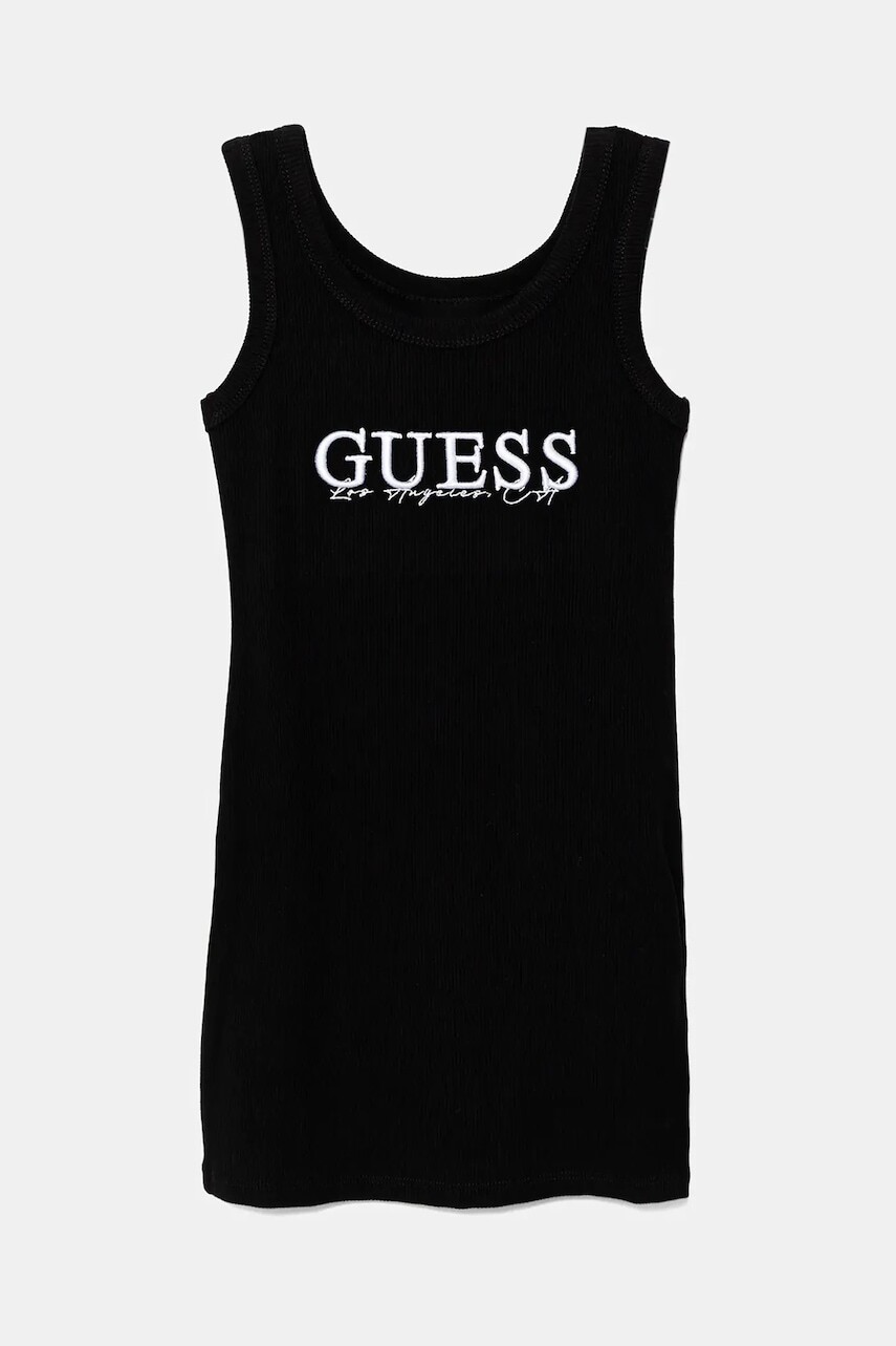 Dievčenské šaty Guess čierna farba, mini, priliehavé, J5GK39 K8RT2
