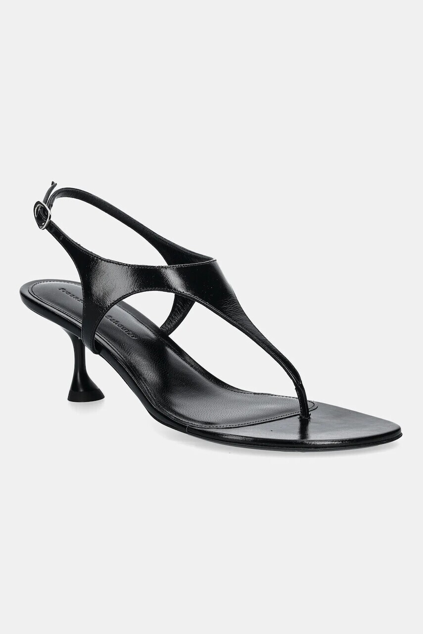 Kožené sandále Proenza Schouler Tee Thong čierna farba, SH252042A